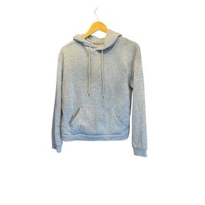 LovelyWholesale. Women's Heather Gray Drawstring Hooded Sweatshirt. Size Medium.